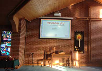 church projector installation